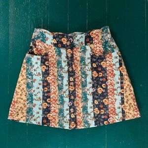 Corduroy patchwork skirt
